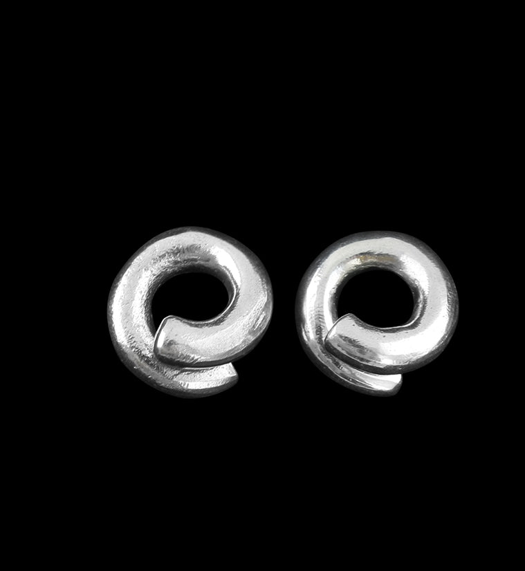 Coil White Brass Ear Weights