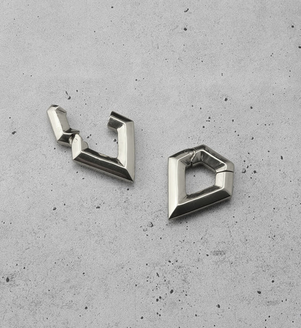 Silver Dash Hinged Ear Weights