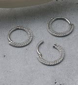 Double Gem Lineup Hinged Segment Ring
