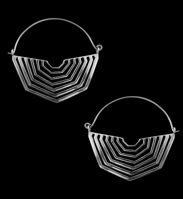 Silver Flank Titanium Hangers / Earrings