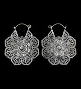 20G Silver Mandala Brass Hangers / Earrings
