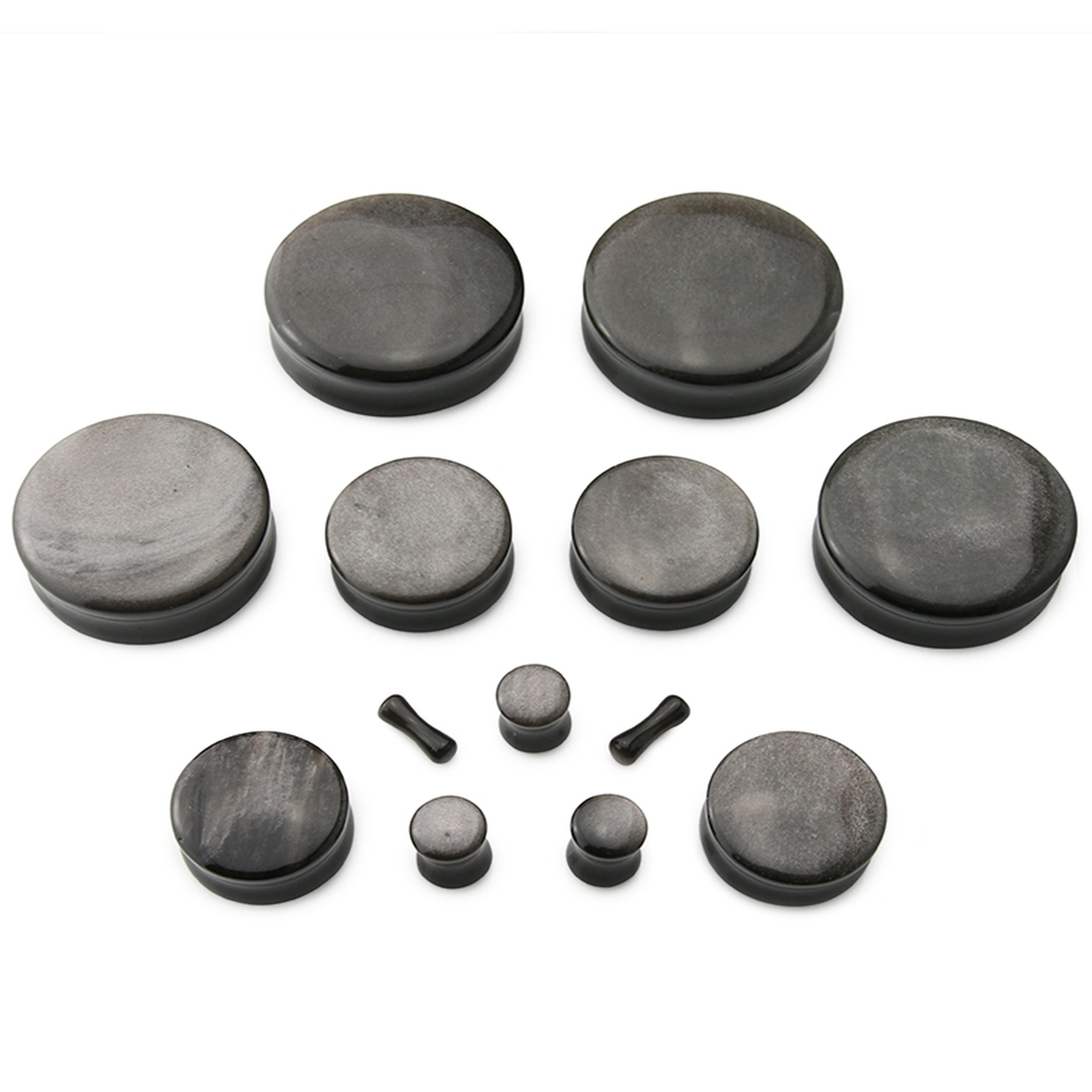 Silver Obsidian Plugs