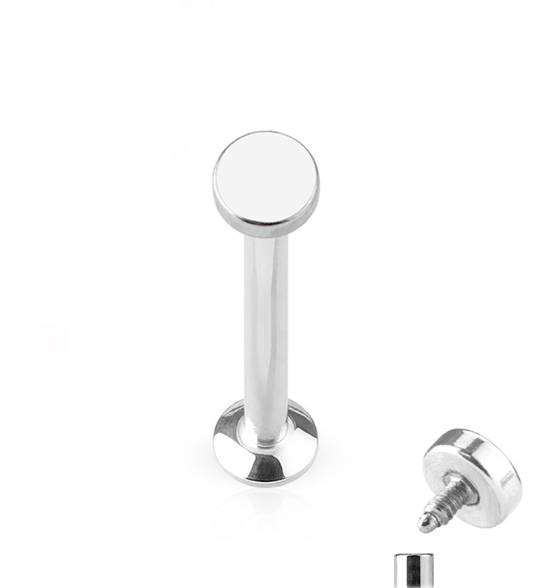 16G Round Top Internally Threaded Flat Back Steel Post