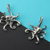 Swimming Octopus White Brass Ear Weights