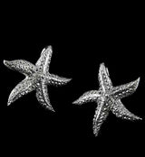 Starfish White Brass Ear Weights