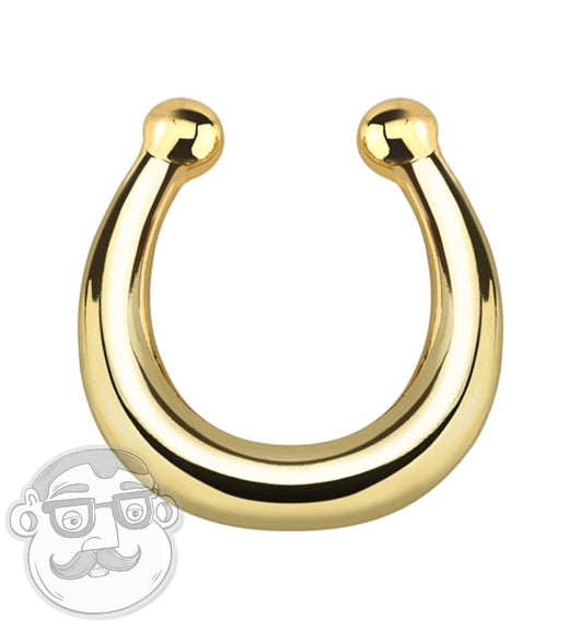 Gold Fake Septum Clicker Ring