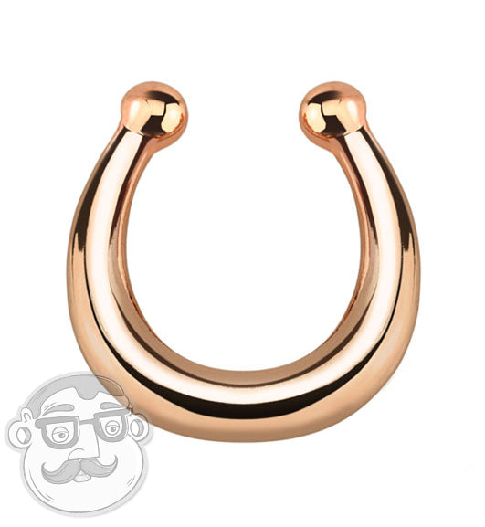 Rose Gold Fake Septum Clicker Ring