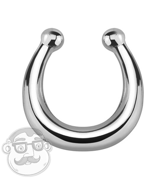 Simple Stainless Steel Fake Septum Clicker Ring