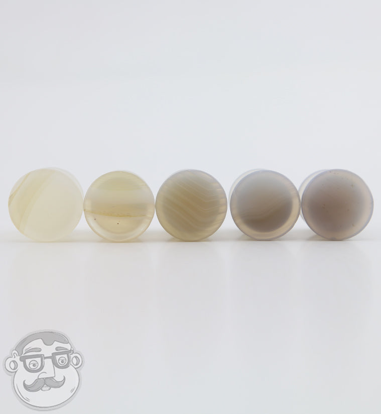 Agate Stone Single Flare Tophat Plugs