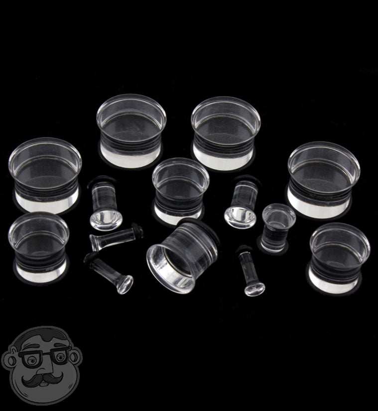 Clear Single Flare Plugs