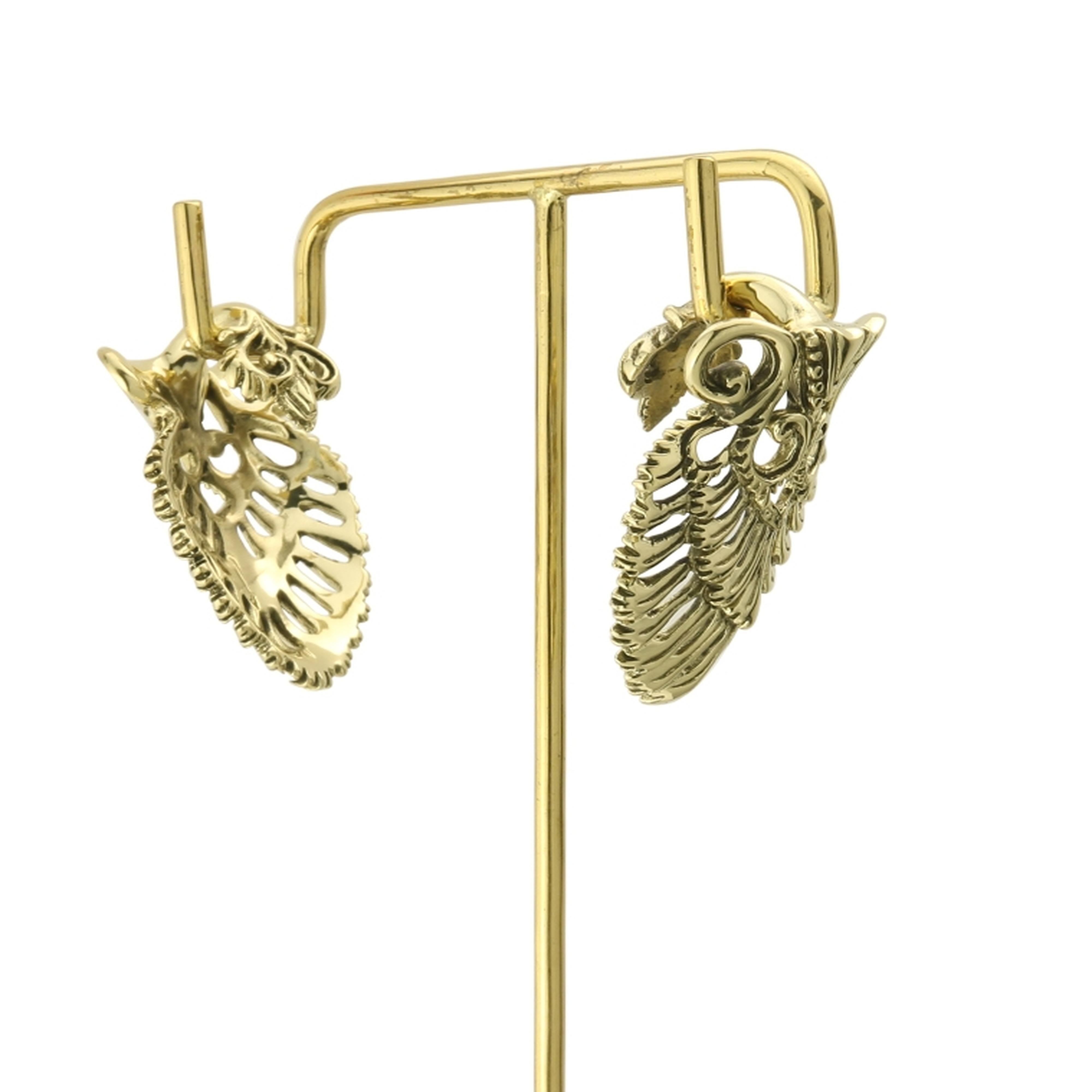 Sinuous Brass Ear Weights