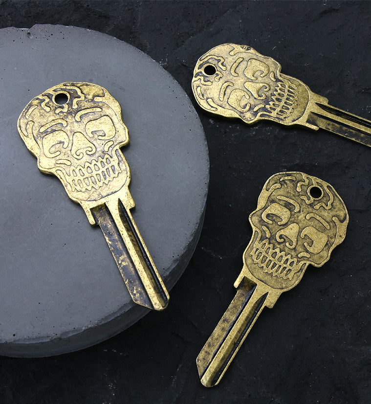 Skull Brass Key