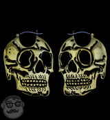 Skull Brass Earrings / Weights