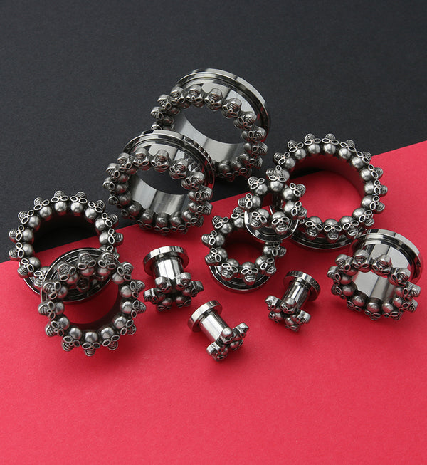 Skull Lined Stainless Steel Tunnels