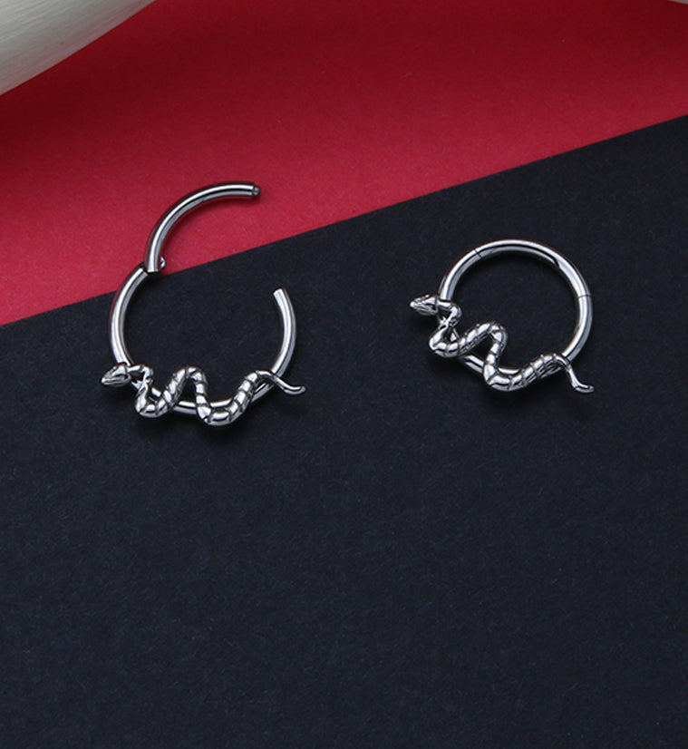 Snake Titanium Hinged Segment Ring