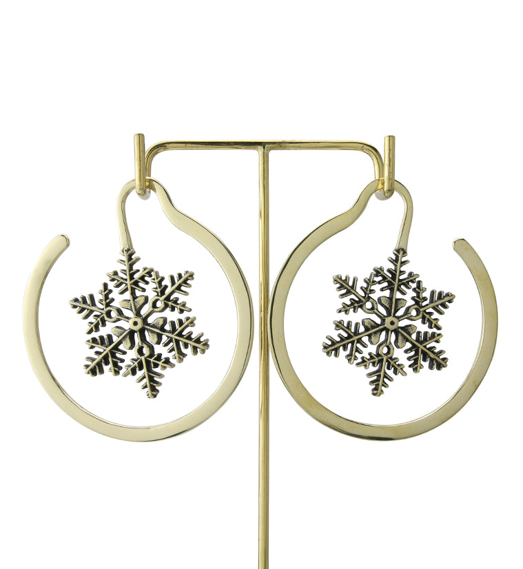 Snowflake Brass Ear Weights