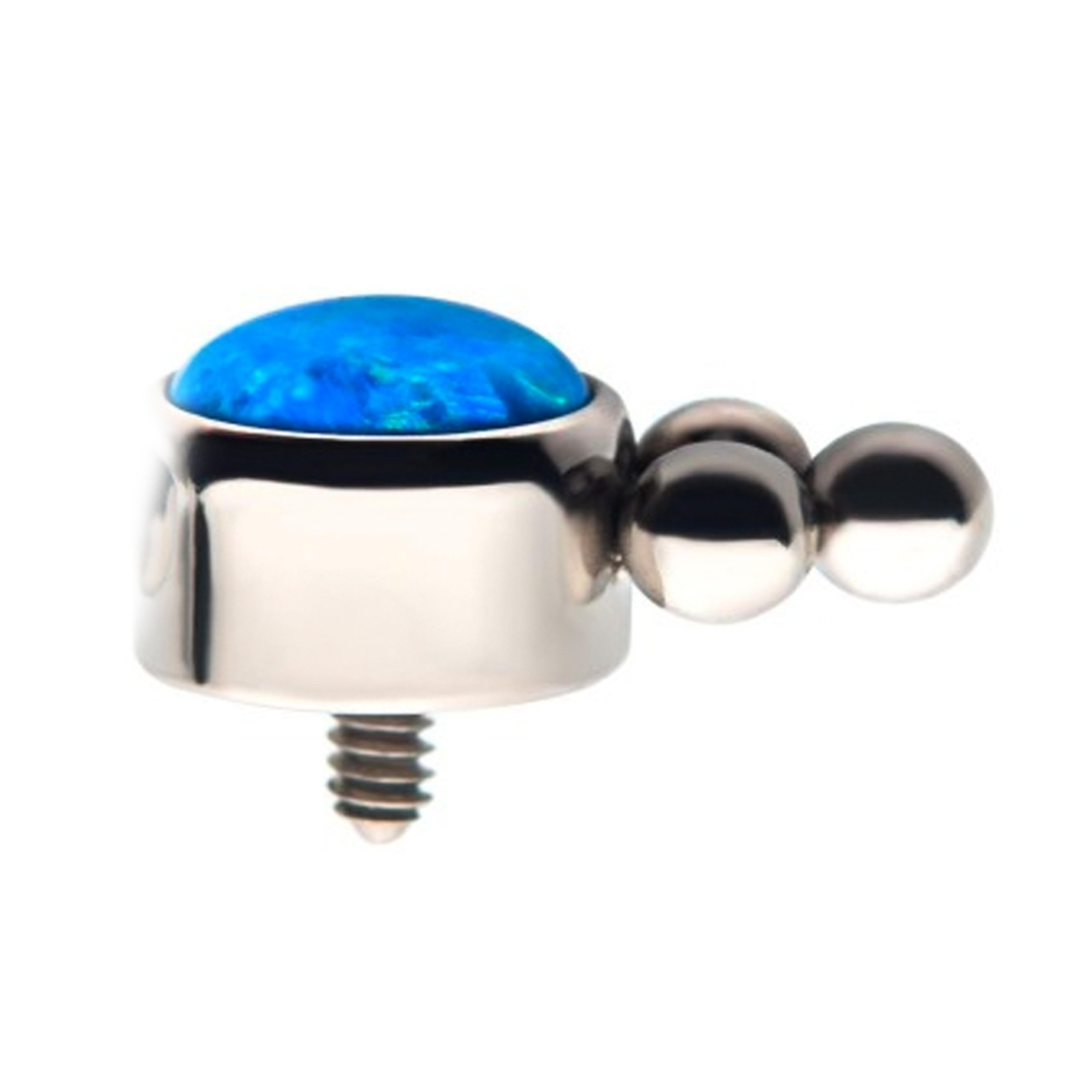Sole White Opalite Titanium Threaded End