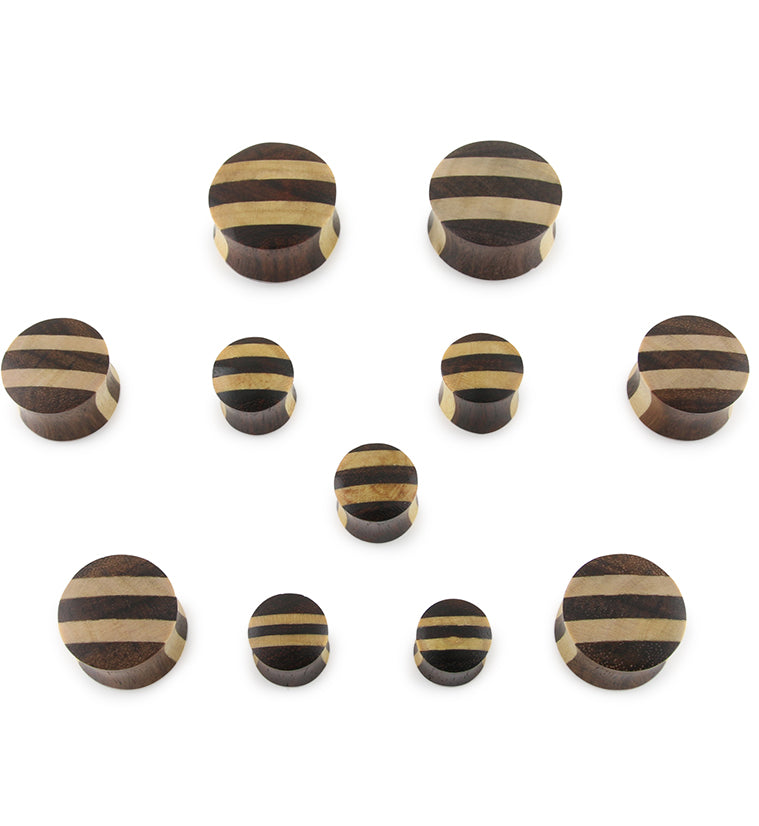 Sono & Pangal Striped Wood Plugs