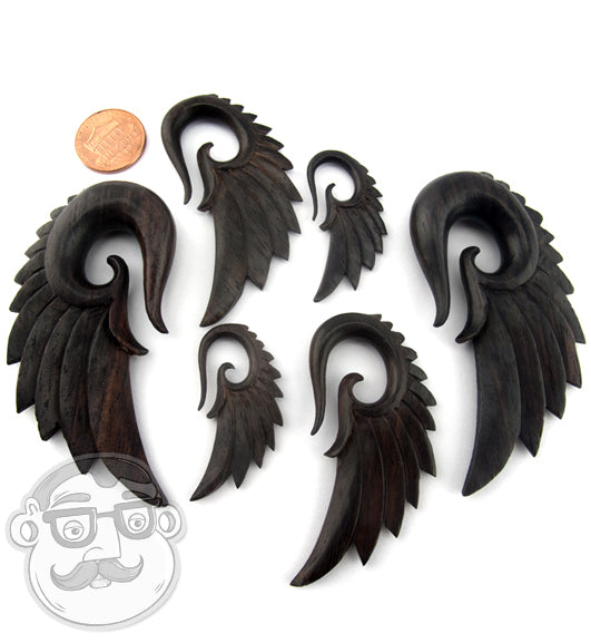 Sono Wood Angel Wing Spiral Plugs