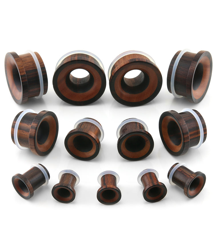 Single Flare Sono Wood Tunnels with Saba Inlay