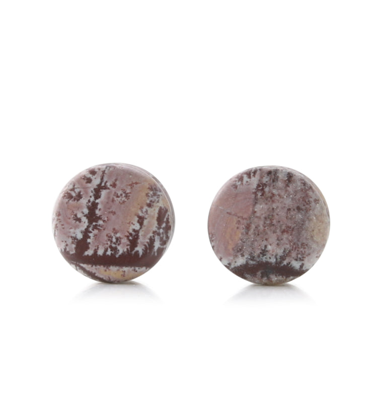 Sonoran Dendritic Rhyolite Stone Plugs 00G (10mm) Version 1