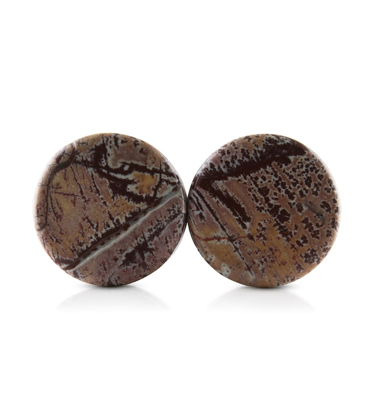 Sonoran Dendritic Rhyolite Stone Plugs 3/4" (19mm) Version 4