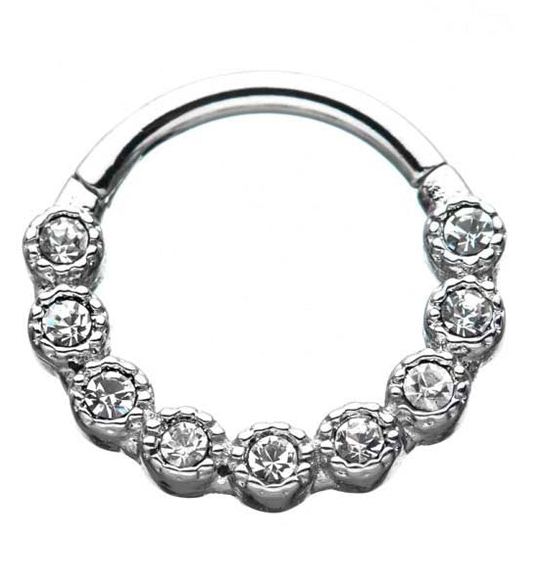 Spark CZ Hinged Segment Ring