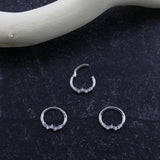 Spherule CZ Hinged Segment Ring