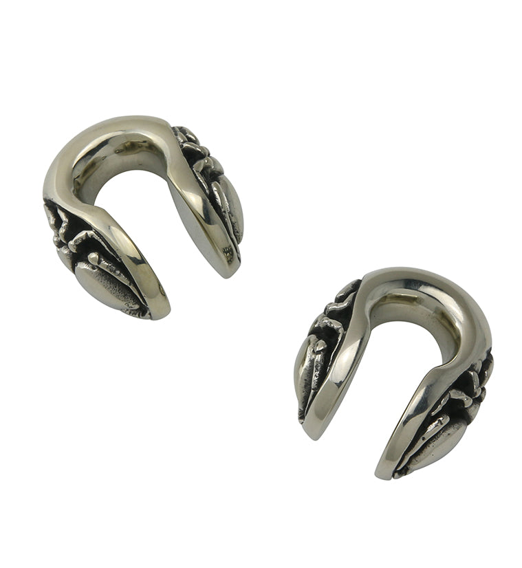 Spider Keyhole White Brass Ear Weights