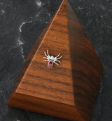 Spider Red CZ Threadless Titanium Top