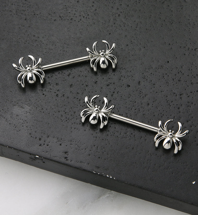 Spider Stainless Steel Nipple Barbell