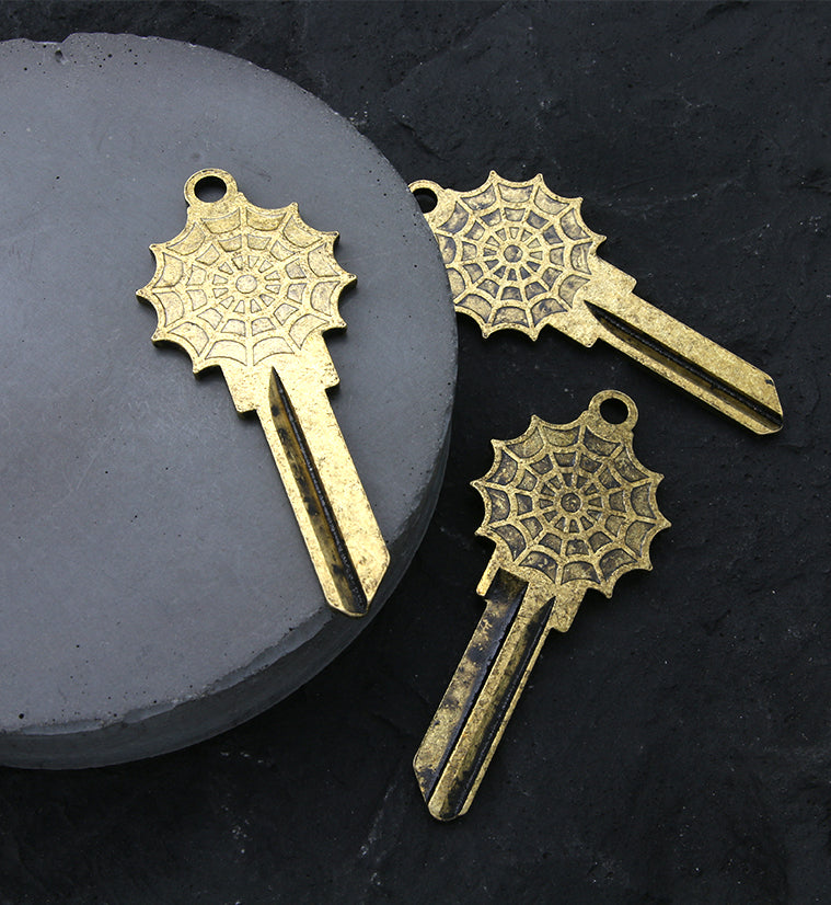 Spiderweb Brass Key