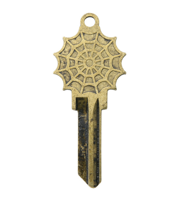 Spiderweb Brass Key