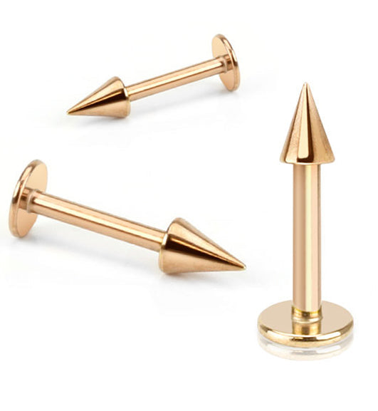 Rose Gold Spike Lip Ring