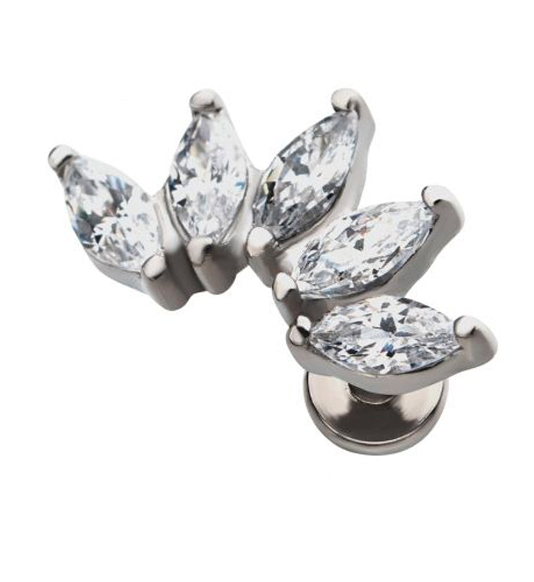 Spiked CZ Labret Post