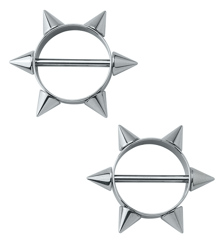 Spiked Nipple Rings