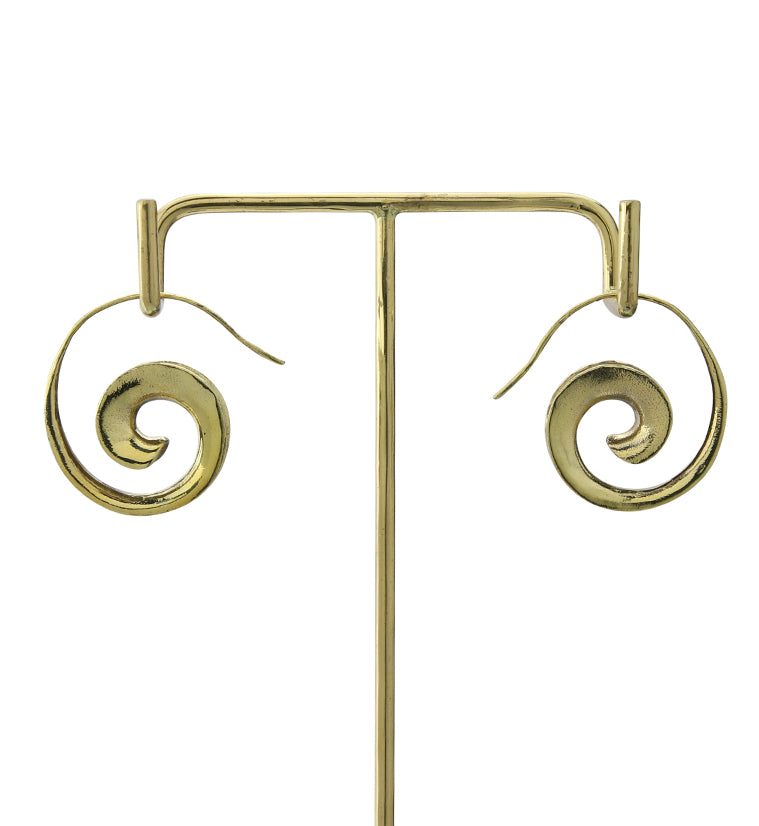 Spiral Brass Hangers / Earrings