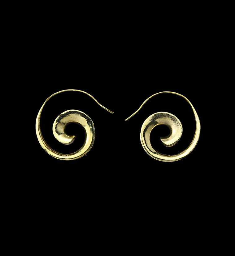 Spiral Brass Hangers / Earrings