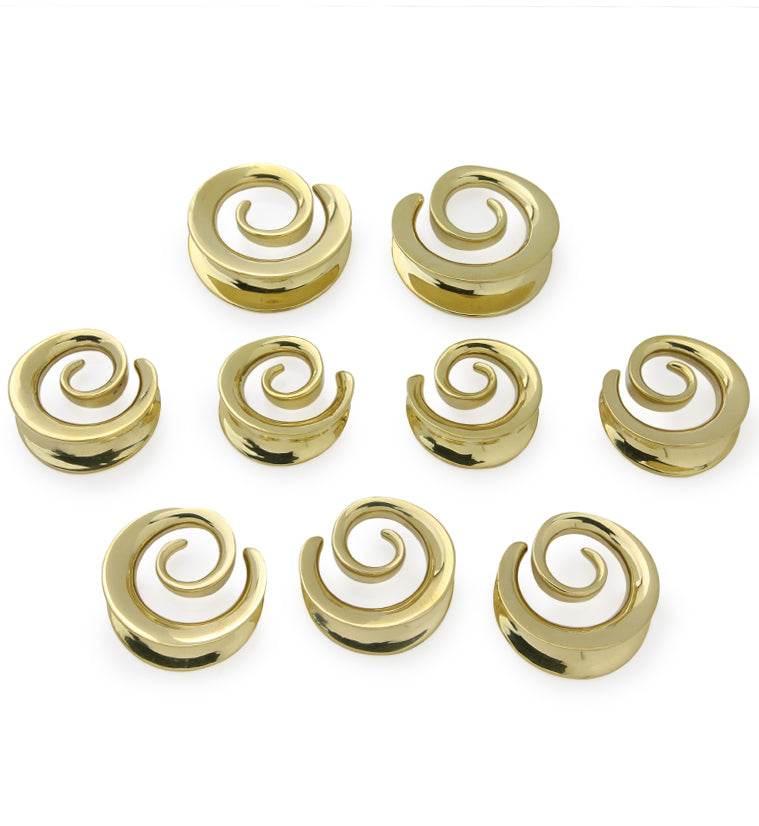 Spiral Brass Saddles