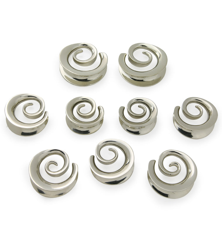 Spiral White Brass Saddles