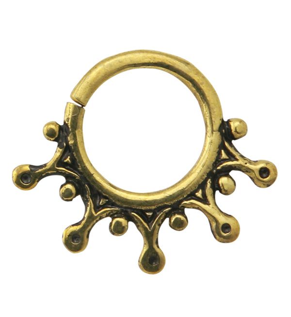 Splat Brass Hoop Ring