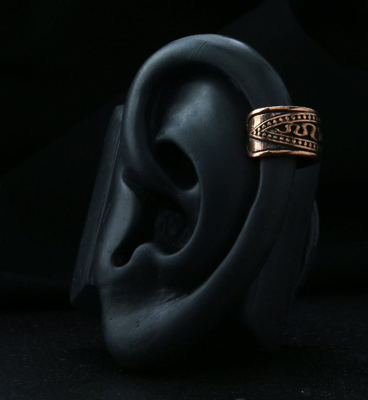 Squiggle Copper Ear Cuff