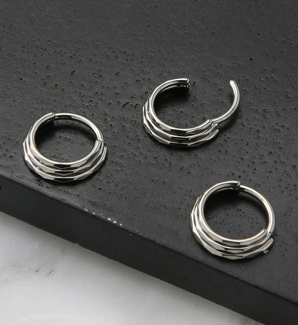 Stacked Verge Titanium Hinged Segment Ring