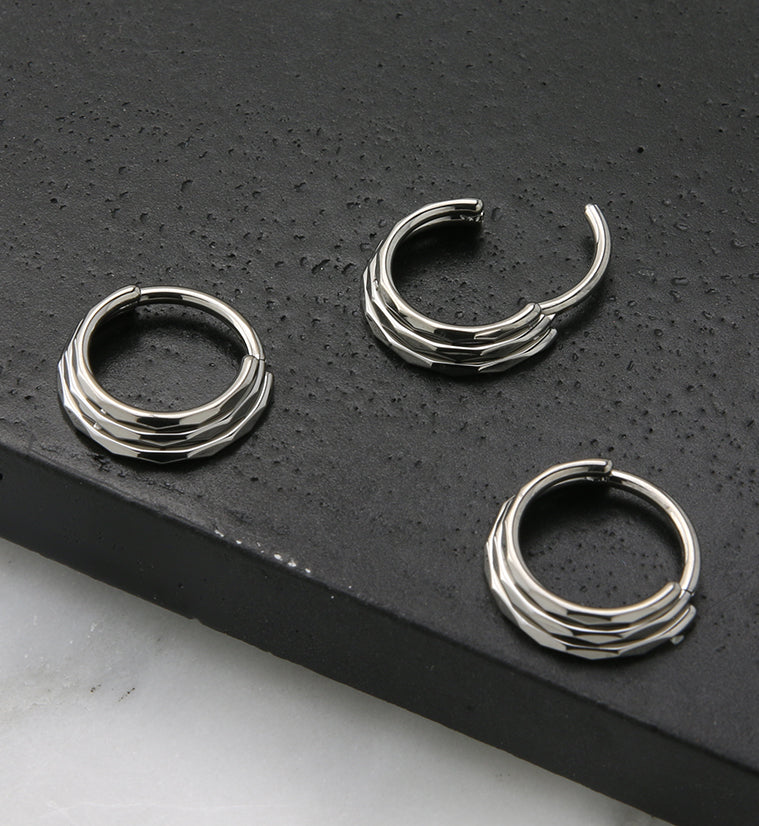 Stacked Verge Titanium Hinged Segment Ring