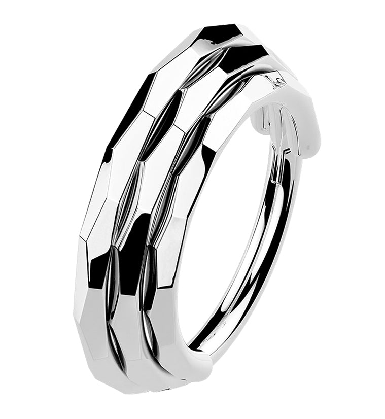 Stacked Verge Titanium Hinged Segment Ring