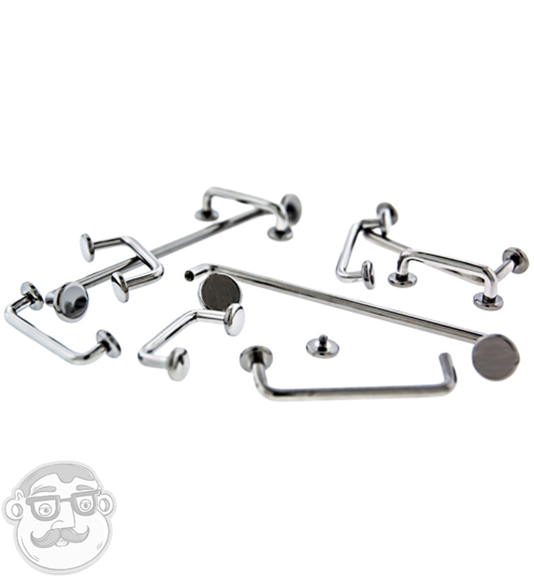 Flat Disk Internally Threaded Stainless Steel Surface Bar