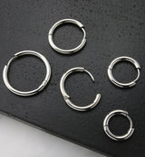 Stainless Steel Hinged Hoop Earrings