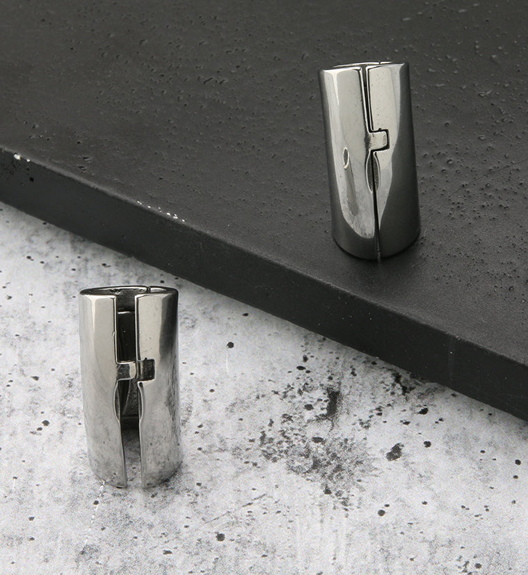 Stainless Steel Hinged Lobe Cuff