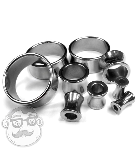 Stainless Steel Saddle Flare Tunnel Plugs