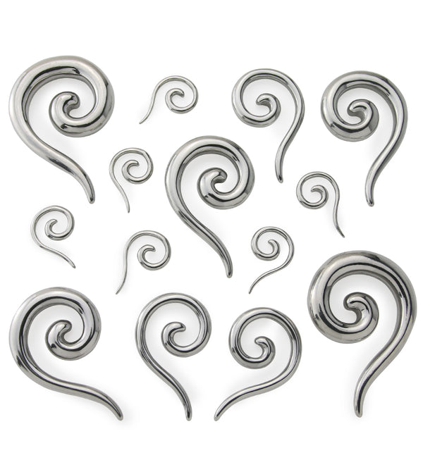Spiral Earrings | Ornate Hanging Gauges | Urbanbodyjewelry.com